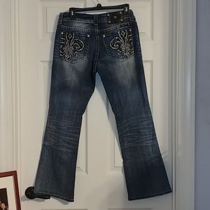 Miss Me Jeans, hemmed to 29" inseam.